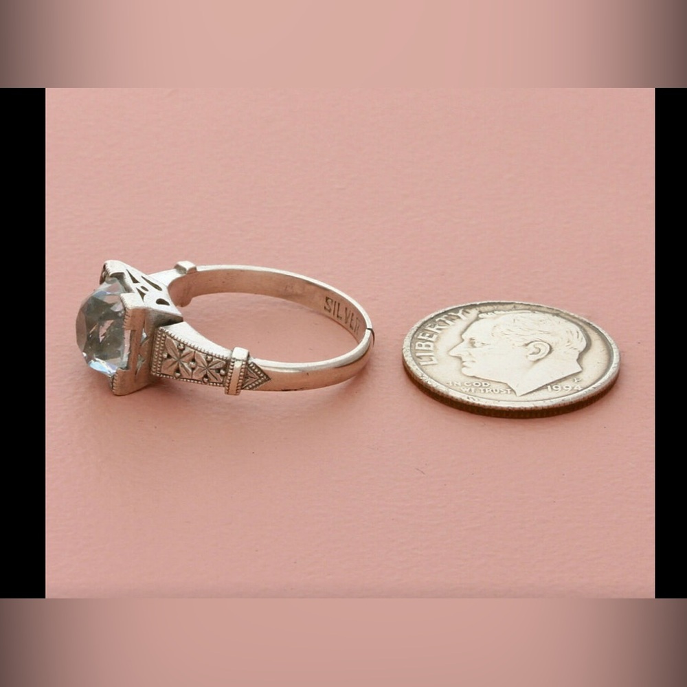 Antique Paste Stone Diamond Ring - image 2